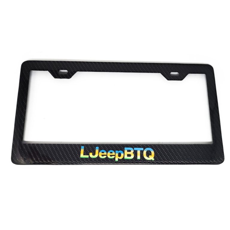 Jeep Pride Carbon Fiber License Frame Exotic Carbon Fiber