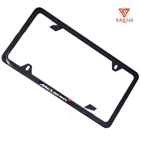 LP062zb_McLaren_4H_White_Text_Red_Swoosh_Plate_Frame