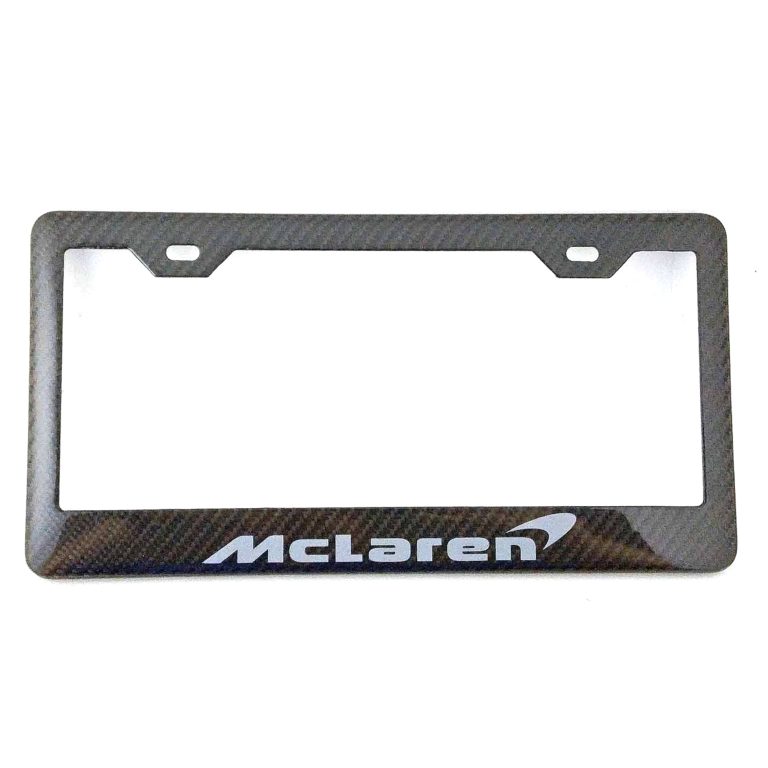 McLaren License Frame All Gray Logo Exotic Carbon Fiber