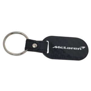 McLaren Key Fob Silver Oblong Exotic Carbon Fiber