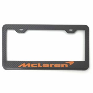 McLaren License Frame Orange Logo Exotic carbon Fiber