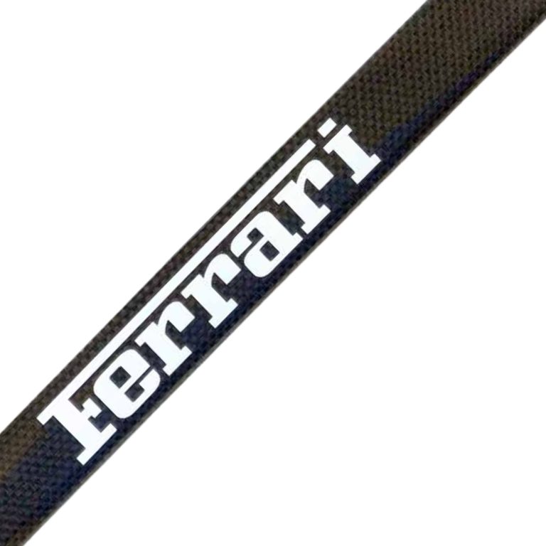 Ferrari License Frame White Text Only Exotic Carbon Fiber