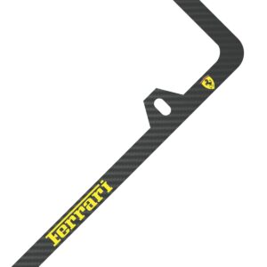 Ferrari Yellow License Frame 4H Scuderia Shields Exotic Carbon Fiber