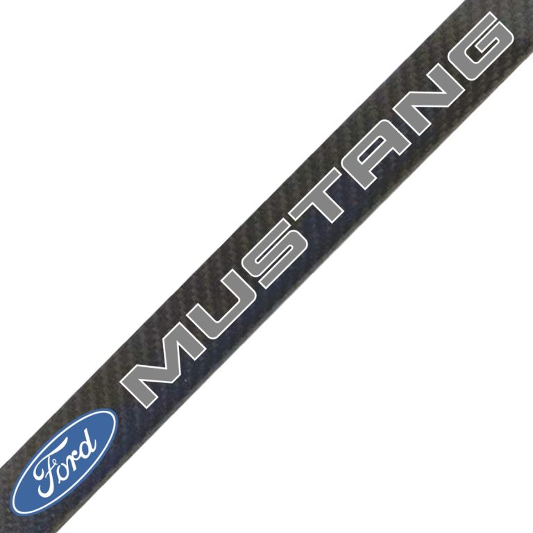 Ford Mustang Frame Ford Logo and Gray Text Exotic Carbon Fiber
