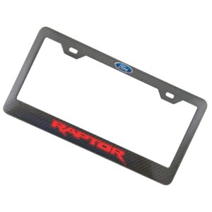 Ford Raptor License Frame Red Text Exotic Carbon Fiber