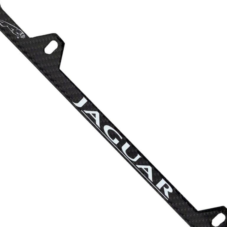Jaguar Frame White Outline Logos 4 Hole Exotic Carbon Fiber