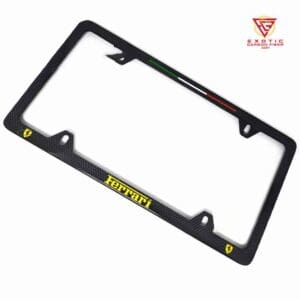 Ferrari Yellow License Frame 4H Scuderia Shields