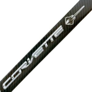 Corvette Stingray License Frame Silver Text Exotic Carbon Fiber
