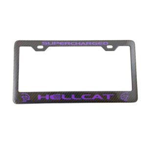 Dodge Hellcat License Frame Plum Crazy Exotic Carbon Fiber