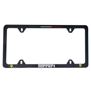 Ferrari 4H Frame Shields White Text Italy Stripe Exotic Carbon Fiber
