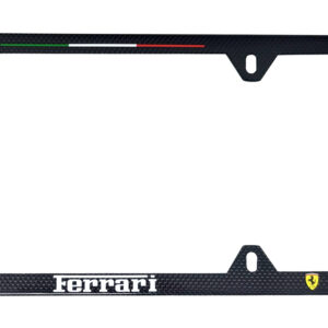 Ferrari 4H Frame Shields White Text Italy Stripe Exotic Carbon Fiber