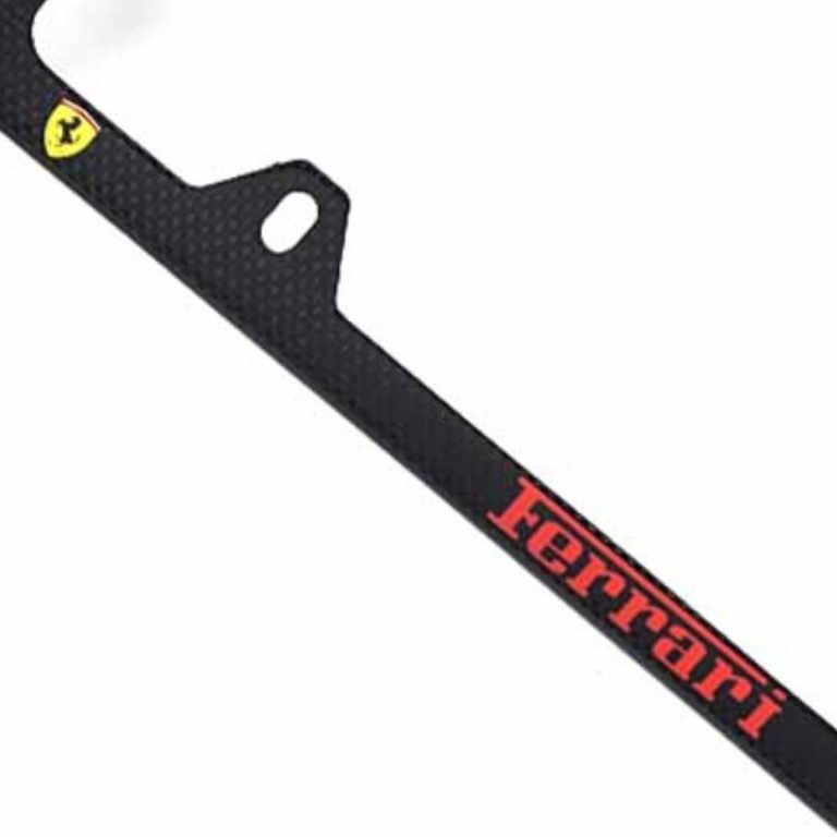 Ferrari Frame 4H Red Text Shields Italy Stripe Exotic carbon Fiber
