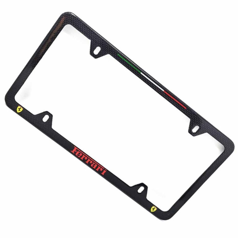 Ferrari Frame 4H Red Text Shields Italy Stripe Exotic carbon Fiber