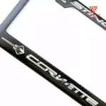 Corvette Stingray License Frame Silver Text