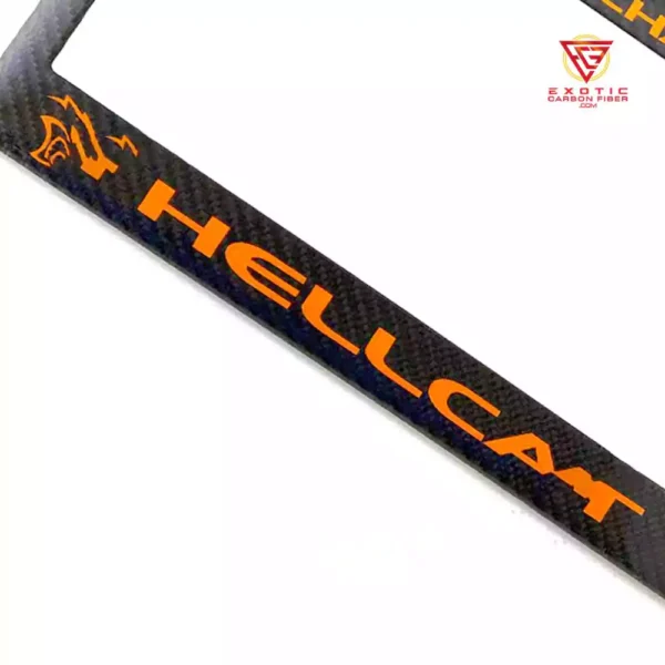 Dodge Hellcat License Frame Mango Orange