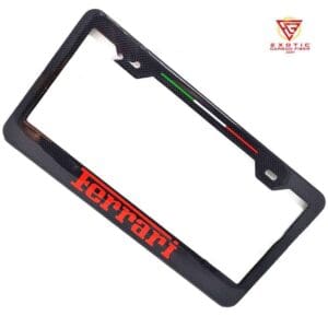 LP176z_Ferrari_Red_Text_Only_Italy_Flag_Plate_Frame