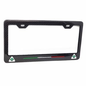 Alfa Romeo Frame Quadrifoglio Logos Italy Stripe Exotic Carbon Fiber