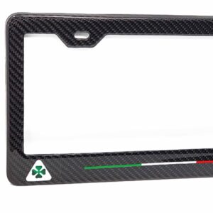 Alfa Romeo Frame Quadrifoglio Logos Italy Stripe Exotic Carbon Fiber