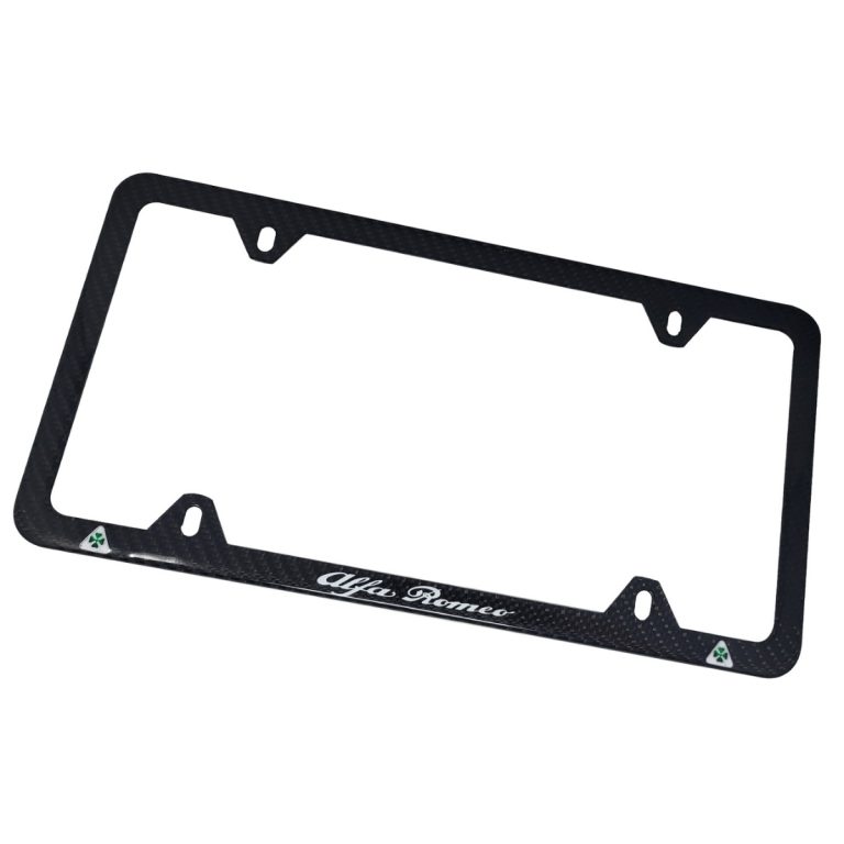 Alfa Romeo 4H Frame Quadrifoglio Logos Exotic Carbon Fiber