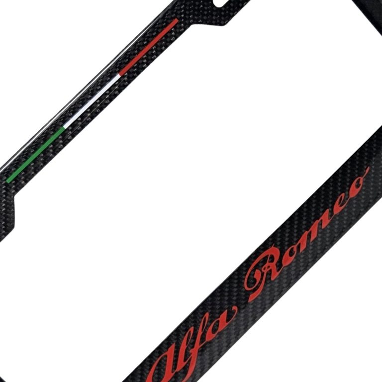 Alfa Romeo Frame Red Text Italy Stripe Lower Exotic Carbon Fiber