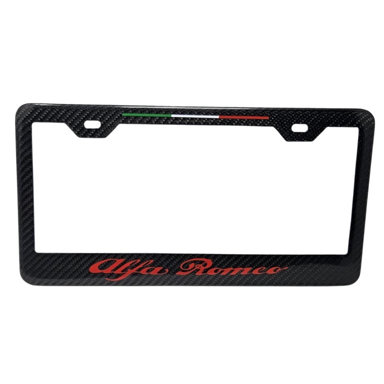 Alfa Romeo Frame Red Text Italy Stripe Lower Exotic Carbon Fiber