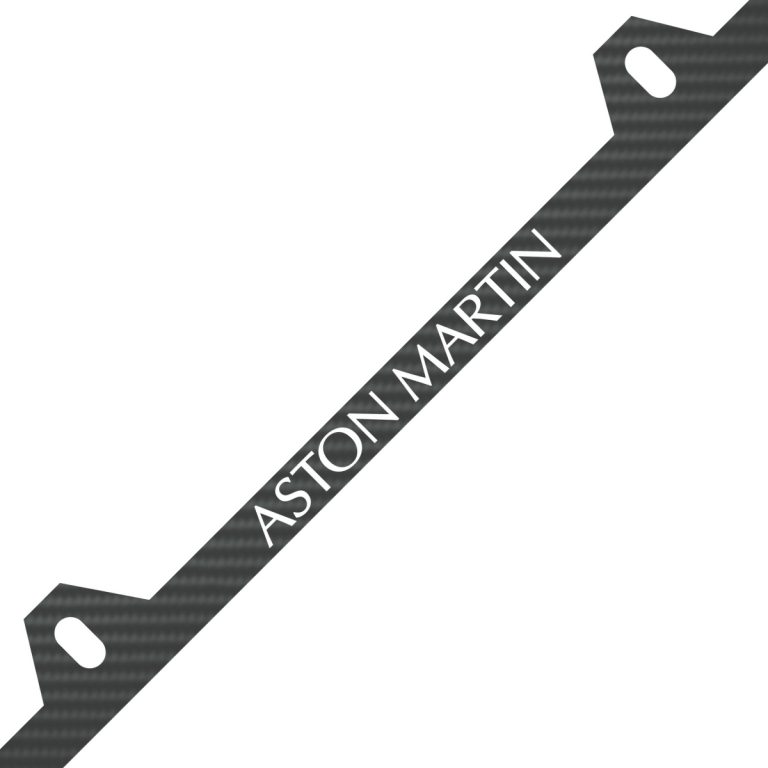 Aston Martin 4H License Frame Text and Logo Exotic Carbon Fiber