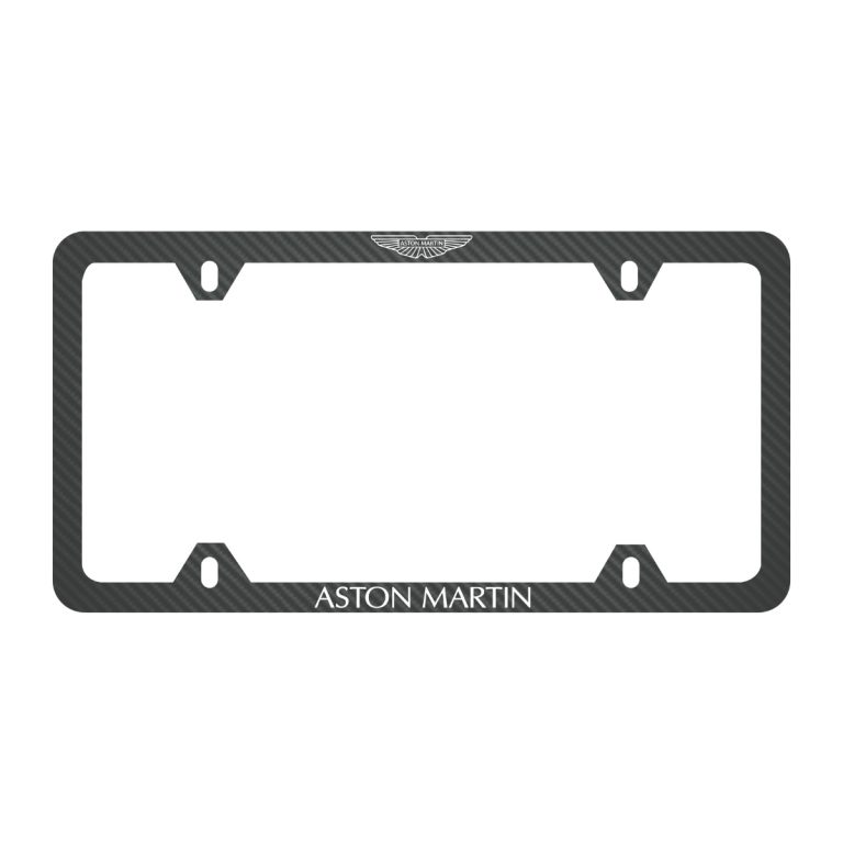Aston Martin 4H License Frame Text and Logo Exotic Carbon Fiber