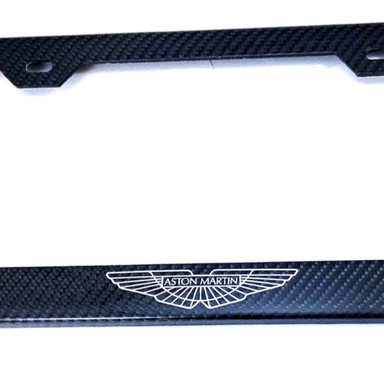 Aston Martin Frame Silver Logo Only Exotic Carbon Fiber