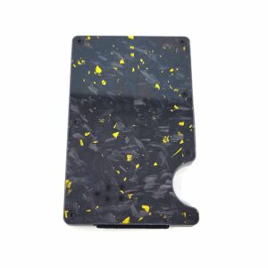 Gold Speckled Forged Carbon Fiber Credit Card Money Clip Exotic Carbon Fiber