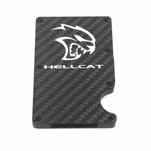 Dodge Hellcat Credit Card Money Clip White Exotic Carbon Fiber