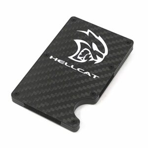 Dodge Hellcat Credit Card Money Clip White Exotic Carbon Fiber