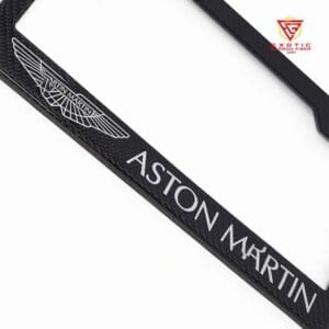 Aston Martin License Frame Silver Logo and Text