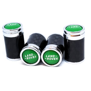 Land Rover Valve Caps Green Background Exotic Carbon Fiber