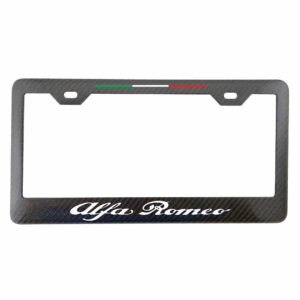 Alfa Romeo Frame White Text Italy Stripe Top Exotic Carbon Fiber