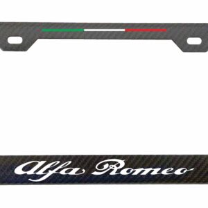 Alfa Romeo Frame White Text Italy Stripe Top Exotic Carbon Fiber