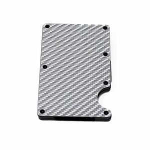 Silver Carbon Fiber Credit Card Money Clip Exotic carbon Fiber