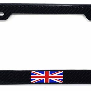 British Flag License Frame 2 Hole Exotic Carbon Fiber