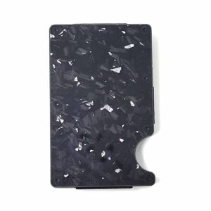 Silver Speckled Forged Carbon Fiber Credit Card Money Clip Exotic Carbon Fiber