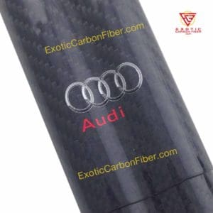 Audi 2 Cigar Holder Red Text Silver Rings