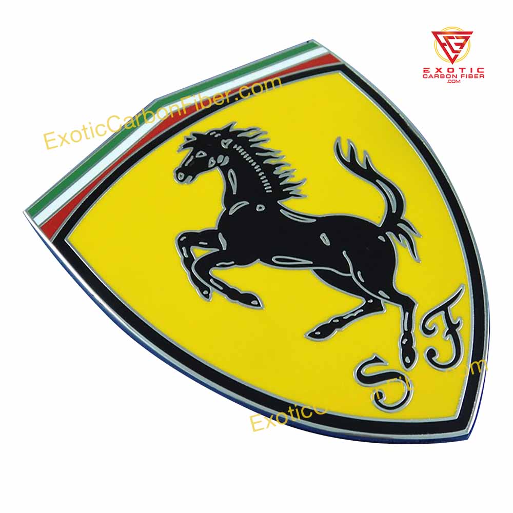 Ferrari 308 Cloisonné Shields Pair - Exotic Carbon Fiber