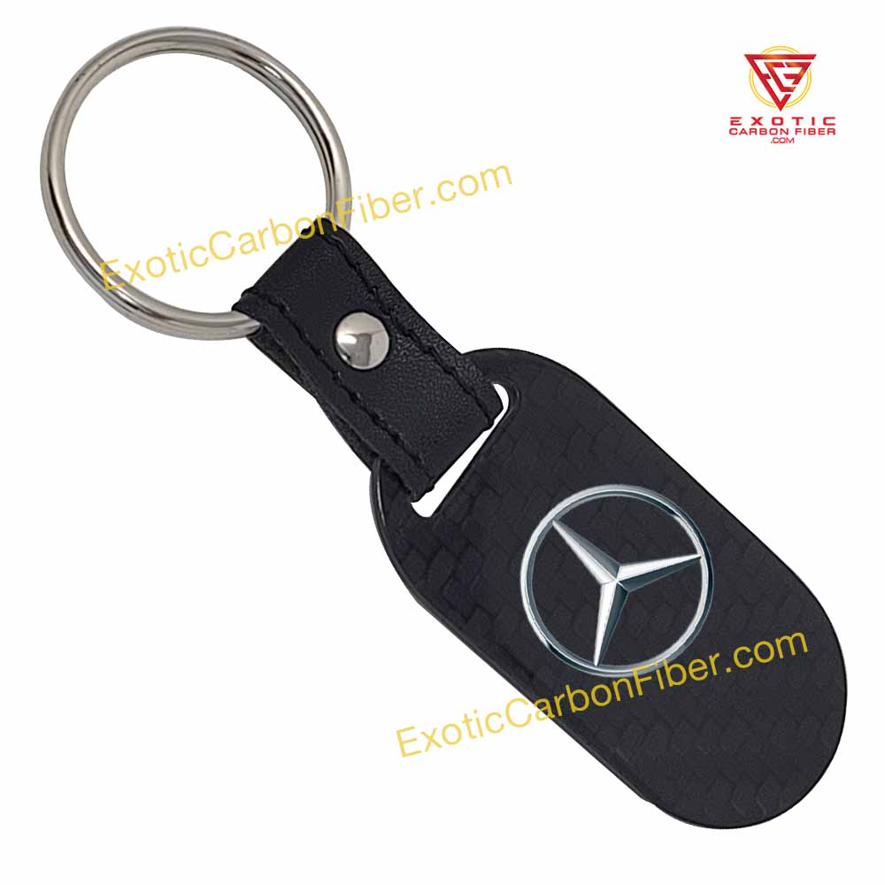 Mercedes Benz Key Fob Silver Text and Logo