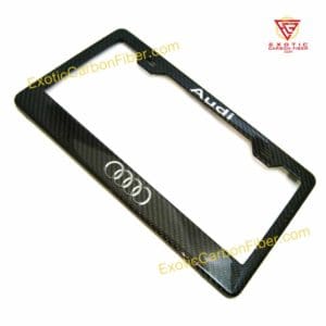 Audi Frame Silver Text Top Rings Bottom