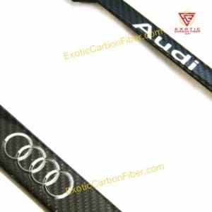 Audi Frame Silver Text Top Rings Bottom