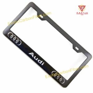 Audi Frame Silver Rings and Text Bottom