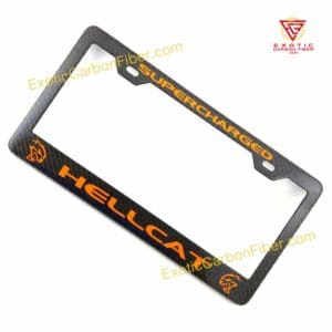 Dodge Hellcat License Frame Mango Orange