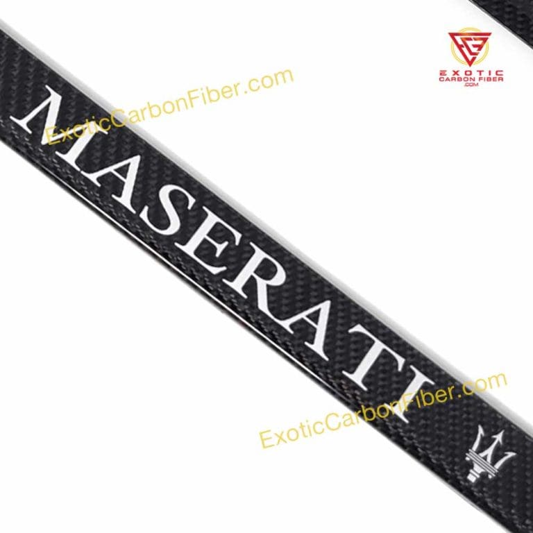 Maserati License Frame New Silver Logo