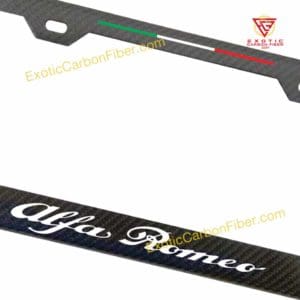 Alfa Romeo Frame White Text Italy Stripe Top