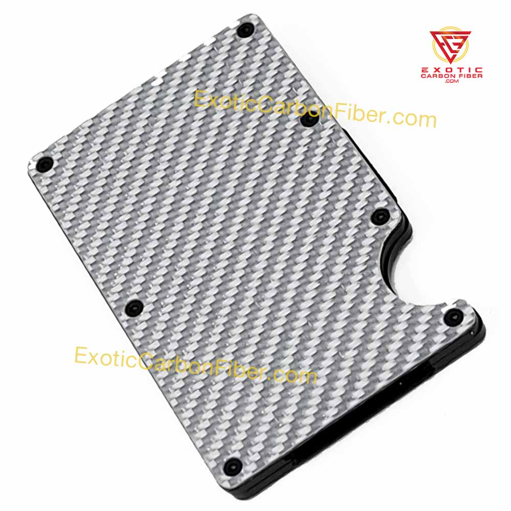 Silver Carbon Fiber Credit Card Money Clip - Exotic Carbon Fiber