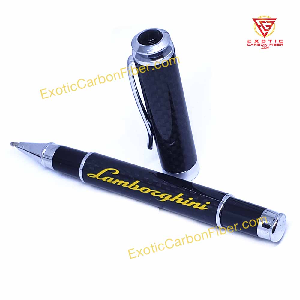 Lamborghini Carbon Fiber Pen Gold Text Only