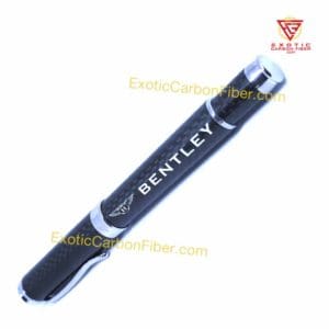 Bentley Carbon Fiber Pen White Text and Logo